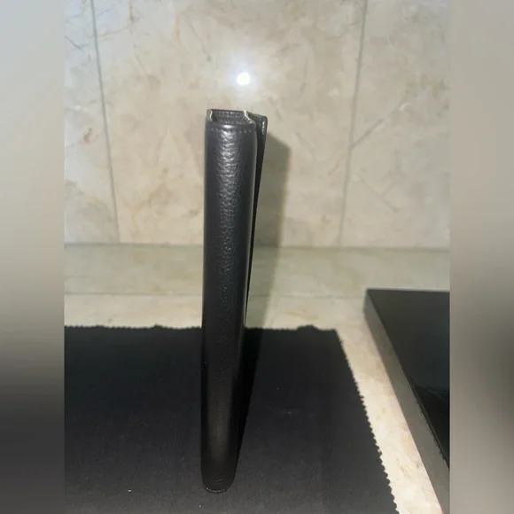 Vintage Céline Long Continental Wallet Black Calfskin Gold Snap + Full Set - Picture 7 of 12